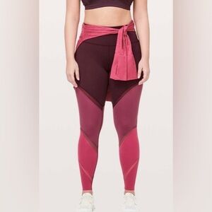Lululemon Colour Me Ombre Tight size 6 
Dark Adobe / Blush Berry / Violet Red
